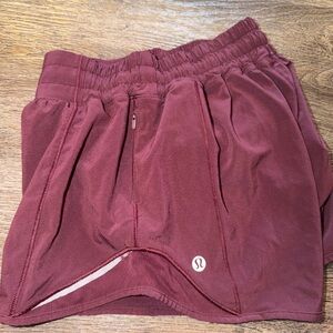 Lululemon Hotty Hot Short 2 Garnet Burgundy Athletic